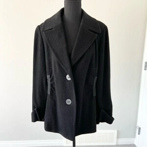 Evelin Brandt  Berlin Wool Blend Made In Germany Blazer